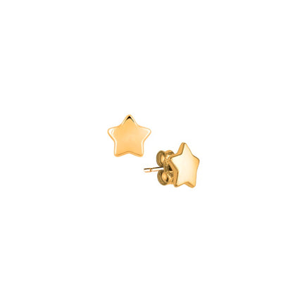 Star Earrings in Real Gold 