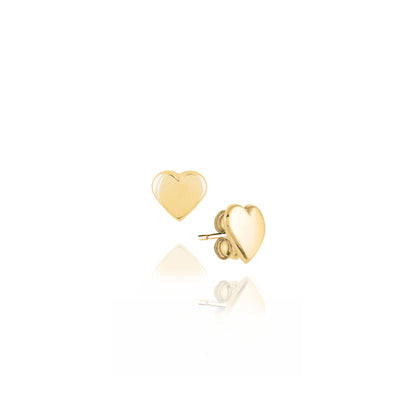 Heart Earrings in Real Gold 