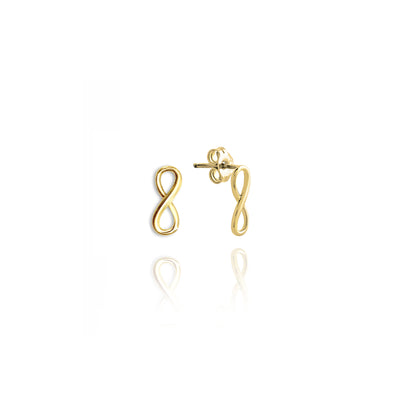 Infinity Earrings in Real Gold 