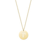 Initial Gold Medal Necklace