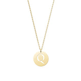 Initial Gold Medal Necklace
