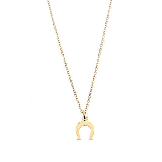Horseshoe Necklace in Real Gold