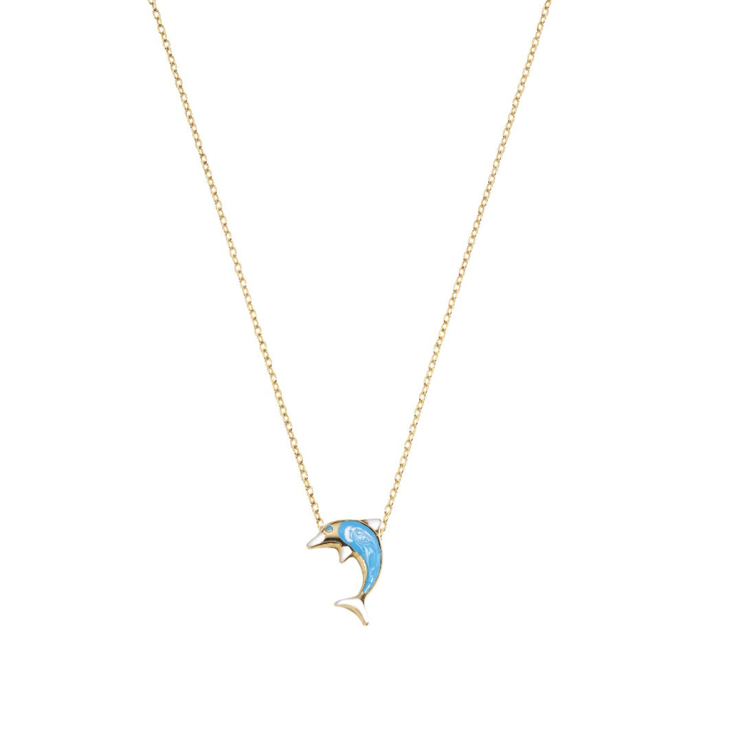 Dolphin Necklace in Real Gold