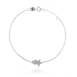 Star Bracelet in Real Gold and Zircons 