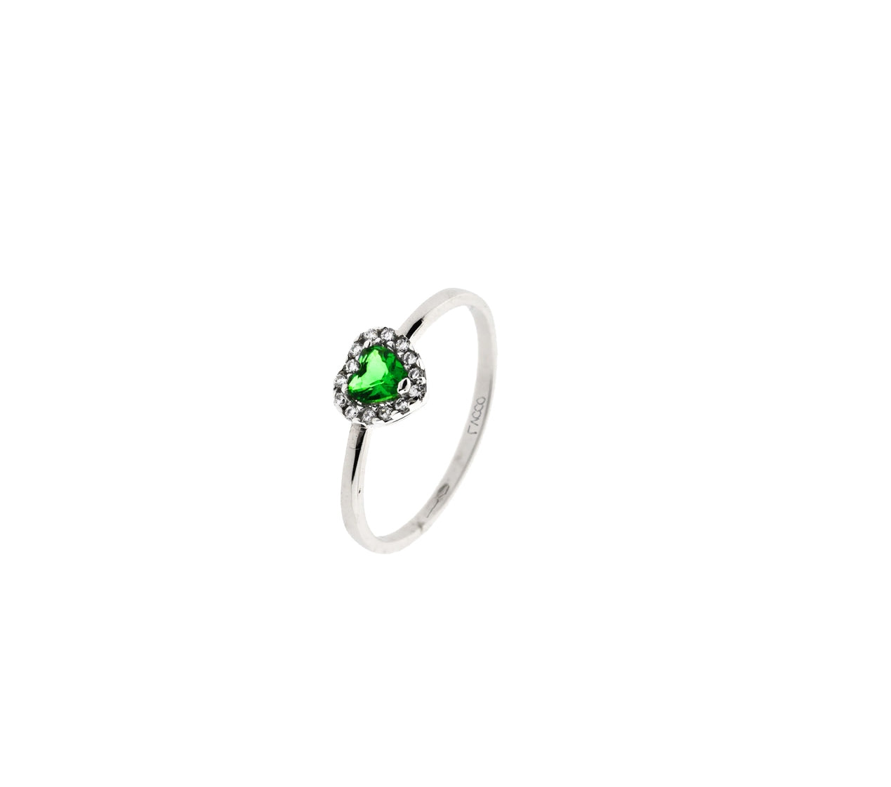 Anello Zircone Smeraldo d'Oro Vero