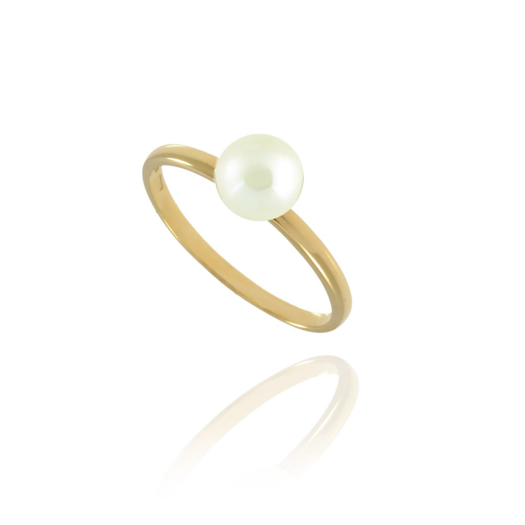Anello Perla d'Oro Vero
