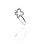 Butterfly Ring in Real Gold and Zircons 