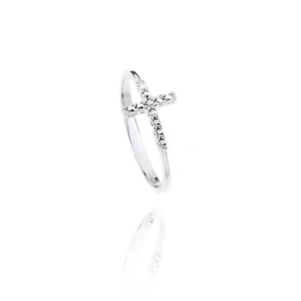 Credo ring in real gold and zircons 