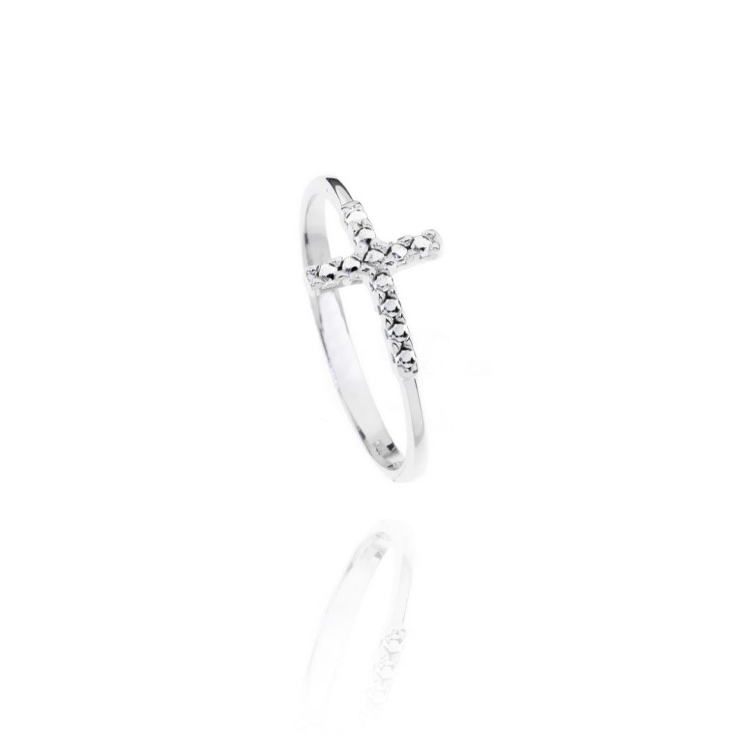 Credo ring in real gold and zircons 