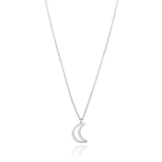 Moon Necklace in Real Gold 