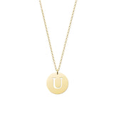 Initial Gold Medal Necklace