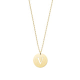 Initial Gold Medal Necklace