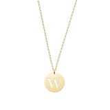Initial Gold Medal Necklace