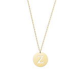 Initial Gold Medal Necklace