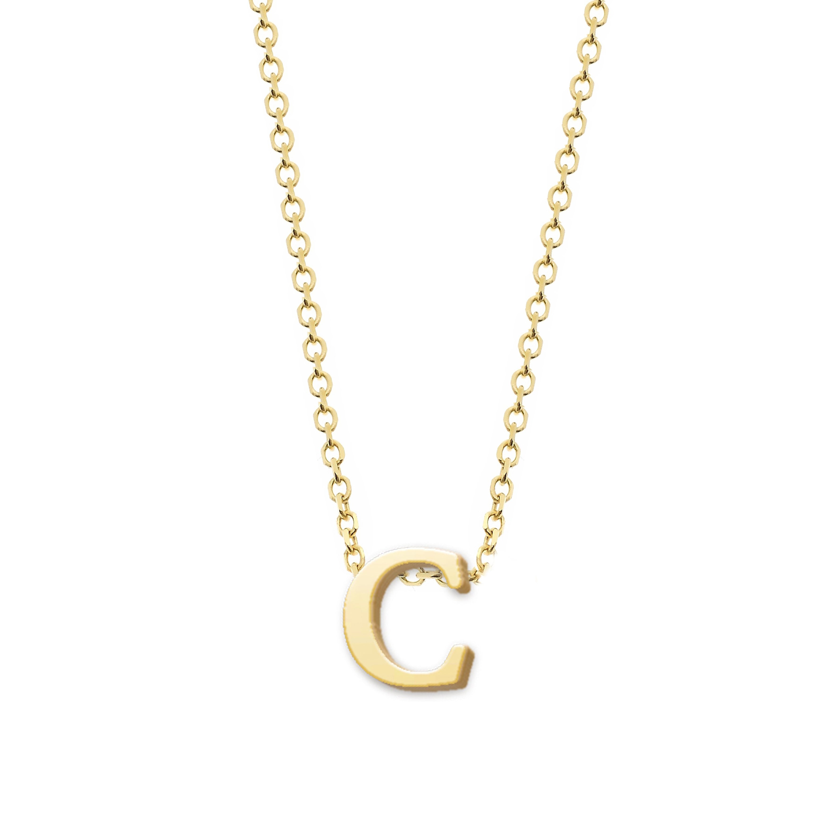 Real Gold Initial Necklace