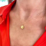 Sun Necklace in Real Gold 