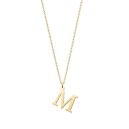 Real Gold Initial Necklace 