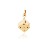 Dice Pendant in Real Gold