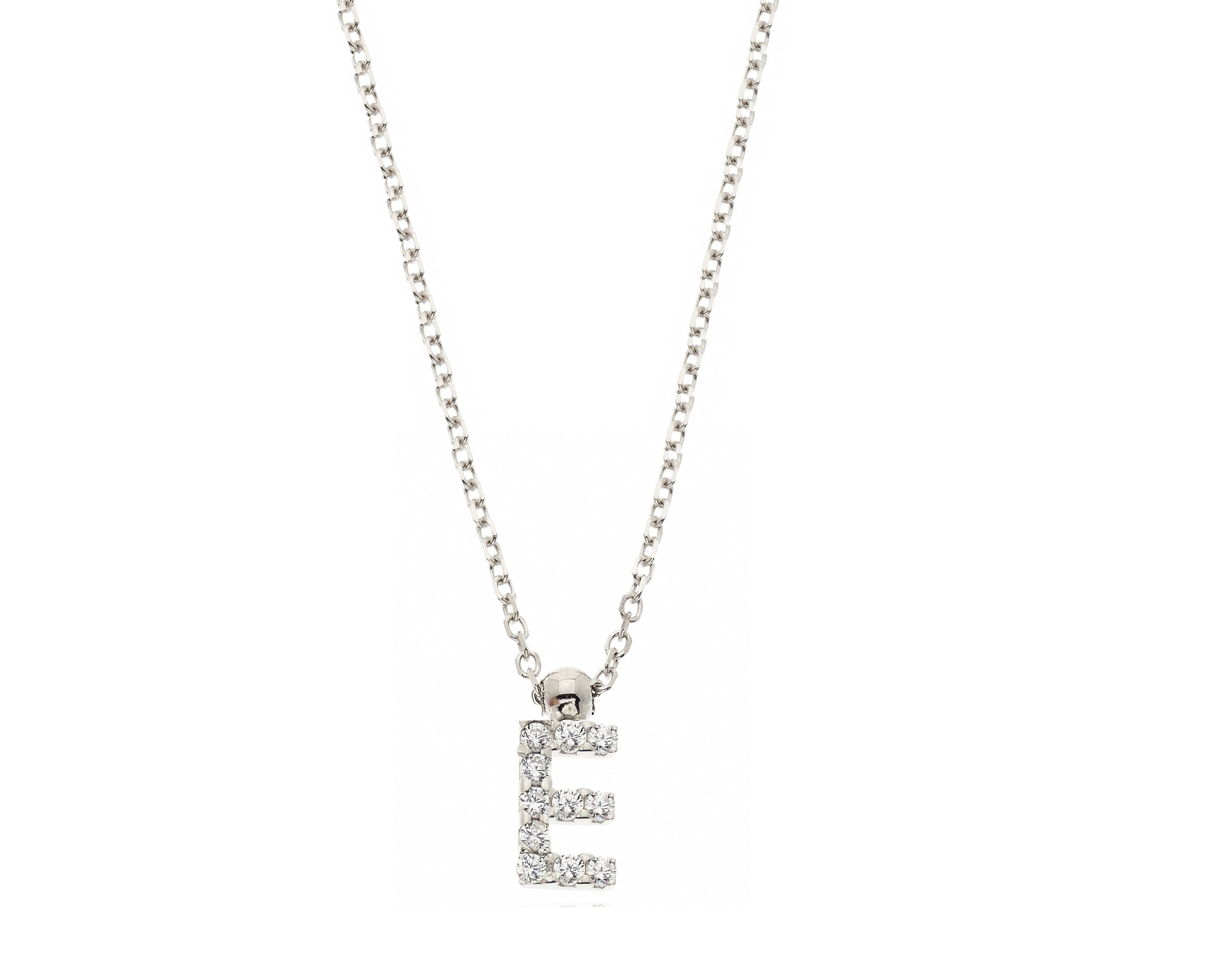 Initial Necklace in Real Gold and Zircons