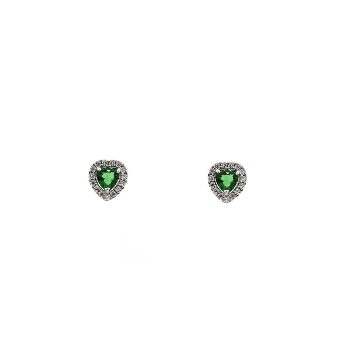 Emerald Zircon Earrings in Real Gold